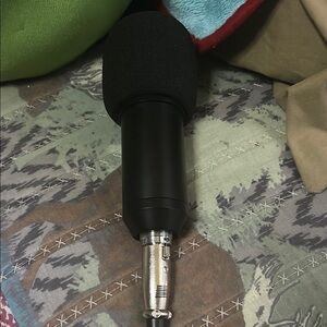 Black podcast Microphone